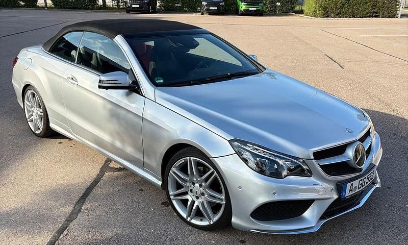 Silber Gebraucht 2015 Mercedes E350 AMG line Cabrio | 22.999 € (Guter Preis) - Bild 1/4