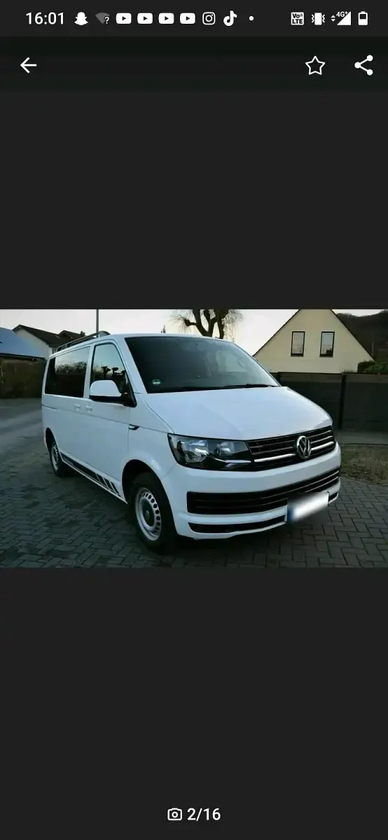 Gebraucht VW T6 150 PS (110 kW) 2016 Weiß Van