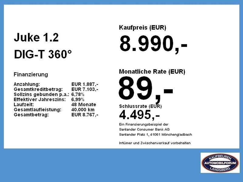 Schwarz Gebraucht 2015 Nissan Juke 360º SUV | 8.990 € (Fairer Preis) - Bild 1/1