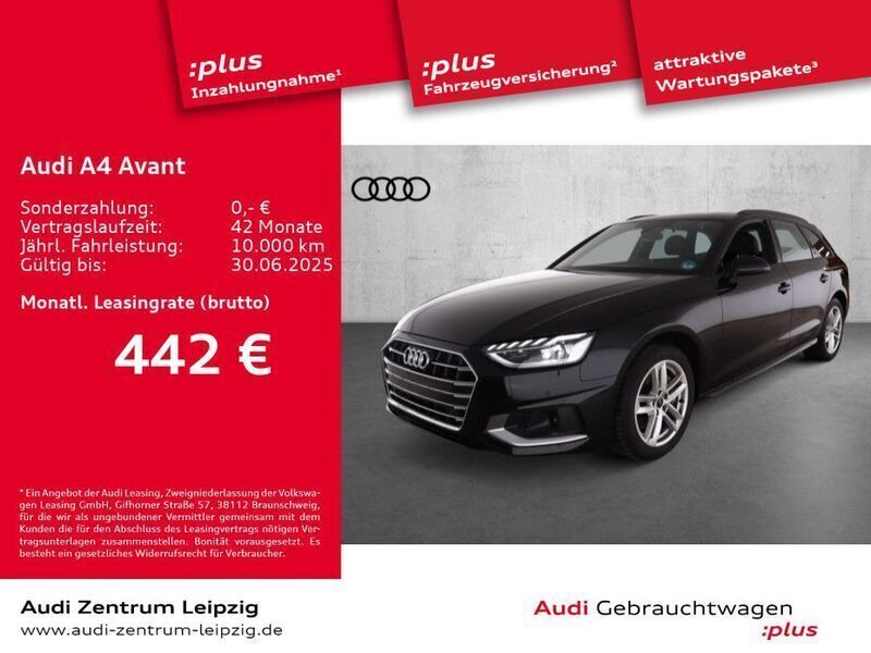 Mythosschwarz metallic Gebraucht 2024 Audi A4 Advanced Plus Kombi | 39.450 € (Teuer) - Bild 1/3