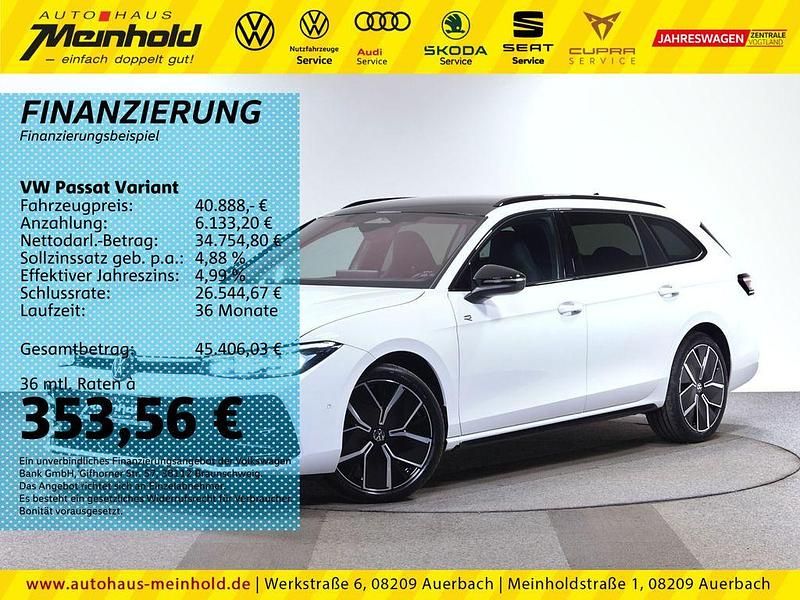 Gebraucht VW Passat R-line 150 PS (110 kW) 2024 Pure white/grenadillschwarz me Kombi