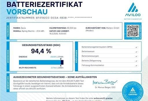 Gebraucht Dacia Spring Comfort Plus 33 kW (45 PS) 2021 Weiß Kleinwagen