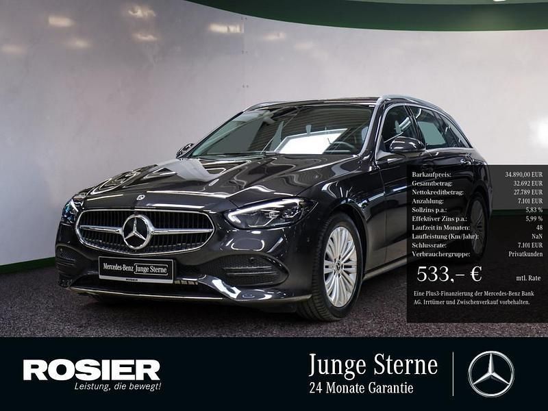 Grau / graphitgrau Gebraucht 2024 Mercedes C180 Advanced Kombi | 34.890 € (Guter Preis) - Bild 1/4