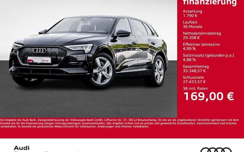 Schwarz Gebraucht 2022 Audi Q8 e-tron Advanced Plus SUV | 30.769 € - Bild 1/4