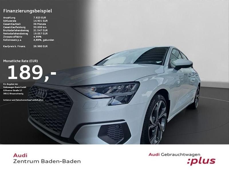 Weiß Gebraucht 2022 Audi A3 Sportback Comfort Limousine | 26.980 € (Fairer Preis) - Bild 1/4