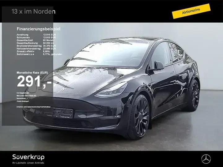Weiß Gebraucht 2022 Tesla Model Y Performance SUV | 34.950 € (Guter Preis) - Bild 1/4