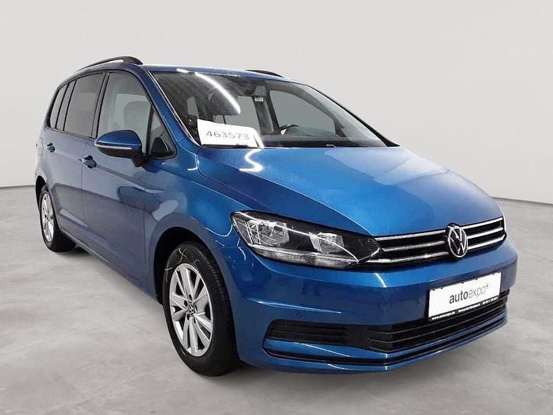 Caribbean blue metallic Gebraucht 2021 VW Touran Comfortline Van / Kleinbus | 20.990 € (Superpreis) - Bild 1/4