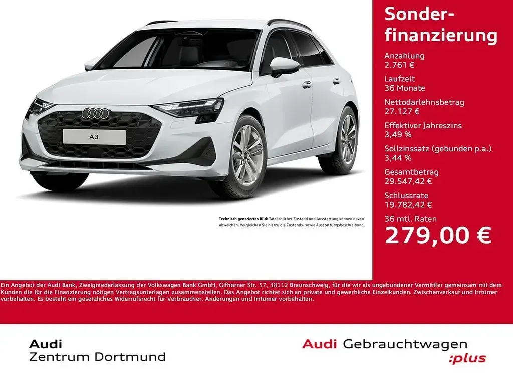 Gebraucht Audi A3 Ambiente 116 PS (85 kW) 2025 Weiß Limousine