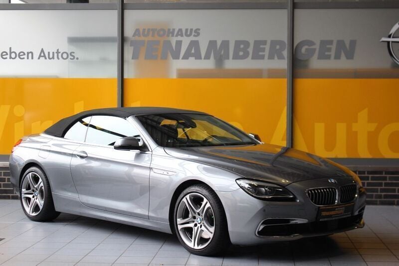 Spacegrau metallic Gebraucht 2015 BMW 640 Cabriolet Sport Line Cabrio | 43.900 € - Bild 1/4