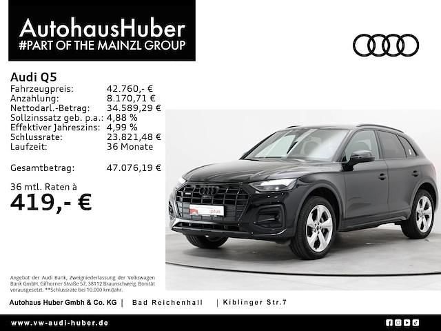 Mythosschwarz metallic (metallic) Gebraucht 2022 Audi Q5 Advanced SUV | 41.890 € (Guter Preis) - Bild 1/4