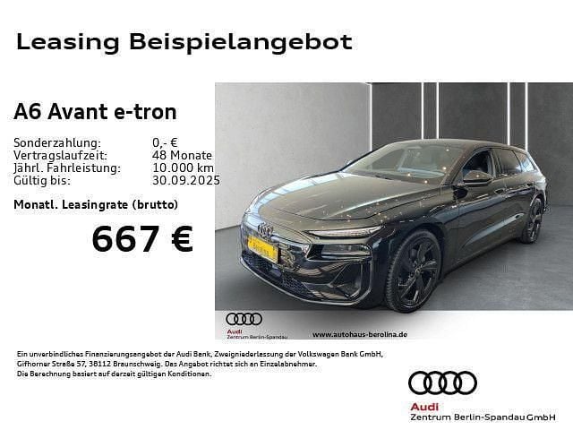 Mythosschwarz metallic Gebraucht 2025 Audi A6 e-tron Ambiente Kombi | 66.137 € (Fairer Preis) - Bild 1/4