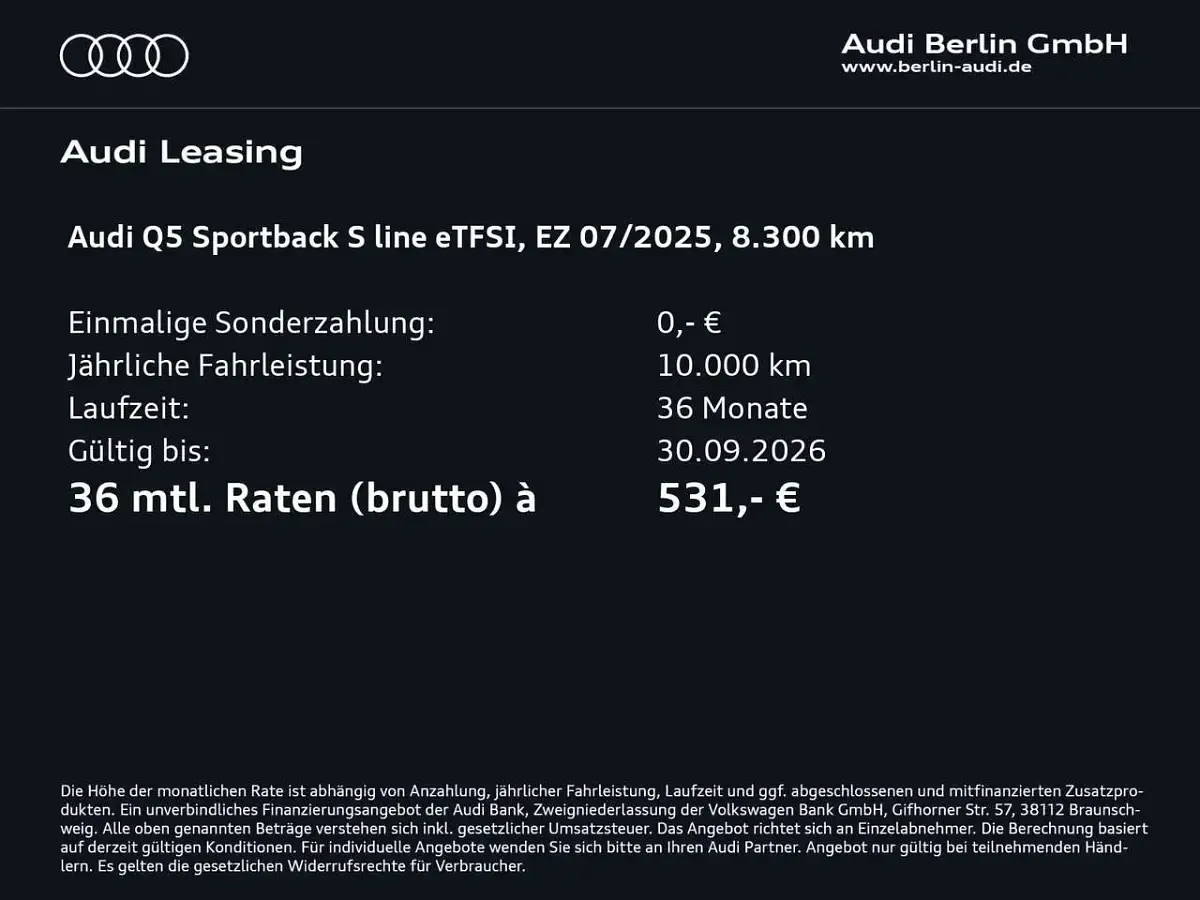 Gebraucht Audi Q5 Business 299 PS (219 kW) 2025 Chronosgrau metallic SUV