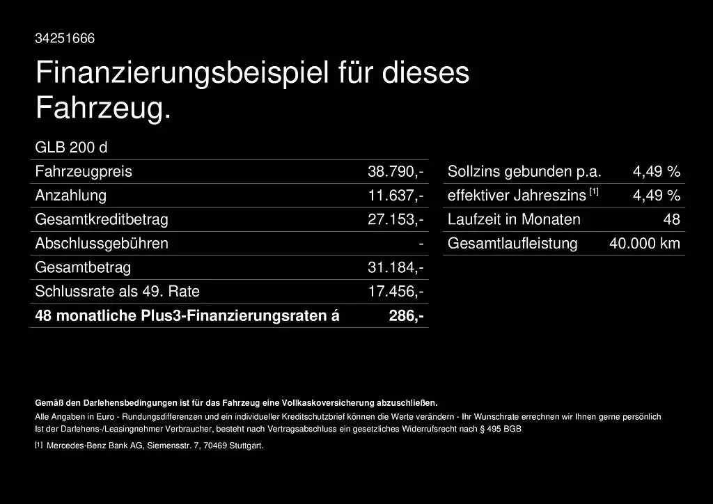 Gebraucht Mercedes GLB200 150 PS (110 kW) 2026 Schwarz SUV