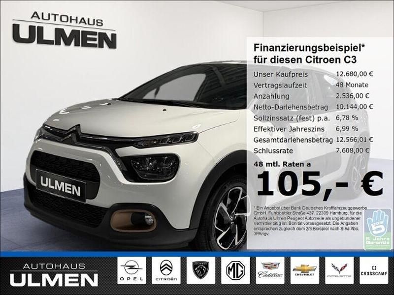 Weiss Gebraucht 2023 Citroën C3 PureTech Kleinwagen | 12.680 € (Fairer Preis) - Bild 1/4