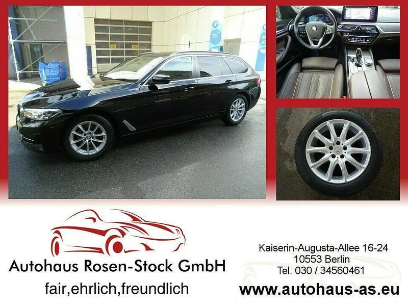 Schwarz Gebraucht 2022 BMW 520 Sport Line Kombi | 31.900 € (Superpreis) - Bild 1/3