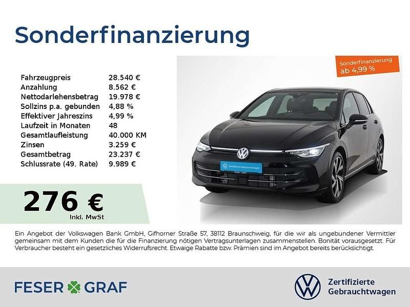 Grenadillschwarz metallic Gebraucht 2024 VW Golf Edition Limousine | 28.440 € (Fairer Preis) - Bild 1/1