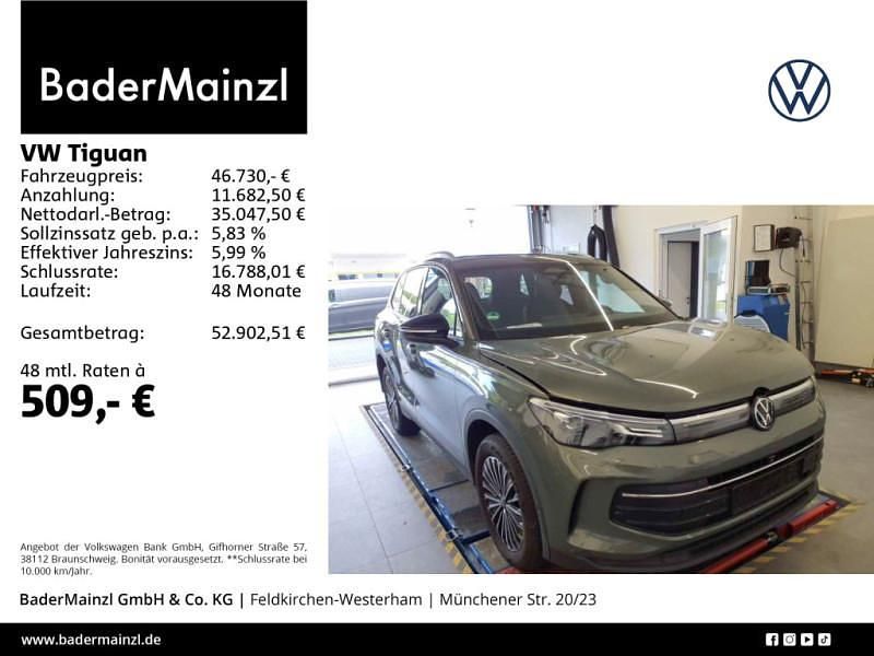 Grün Gebraucht 2025 VW Tiguan Goal SUV | 46.730 € (Superpreis) - Bild 1/3
