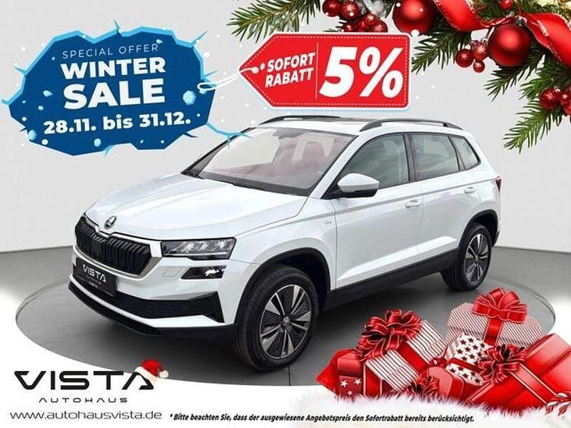 Moonweiss metallic Gebraucht 2023 Skoda Karoq Ambiente SUV | 25.270 € (Superpreis) - Bild 1/4