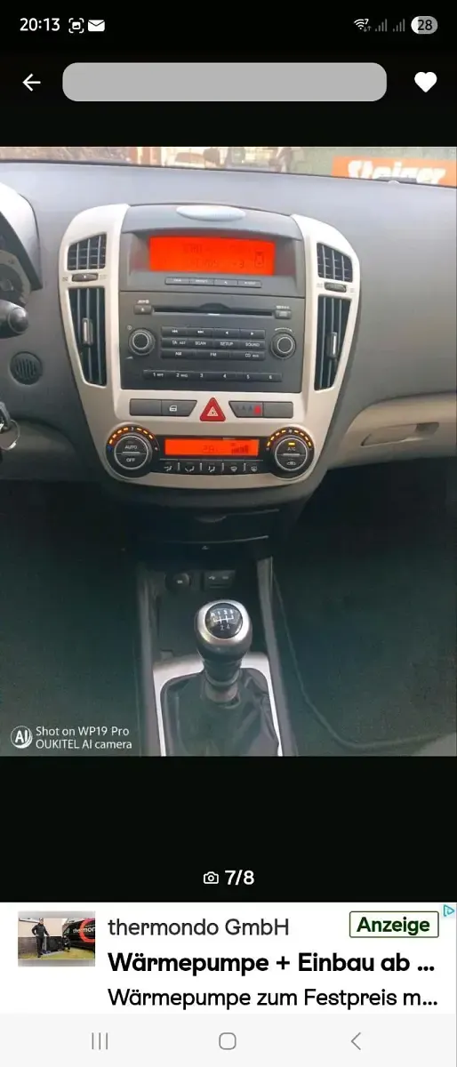 Używany Kia Ceed 122 KM (89 kW) 2007 Srebrny Hatchback