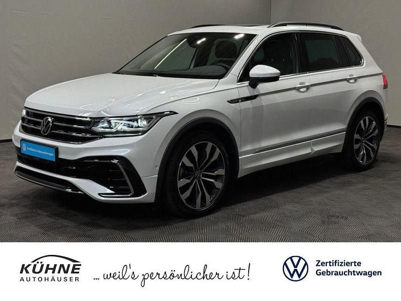 Oryxweiß perlmutteffekt Gebraucht 2020 VW Tiguan R-line SUV | 33.780 € (Guter Preis) - Bild 1/3