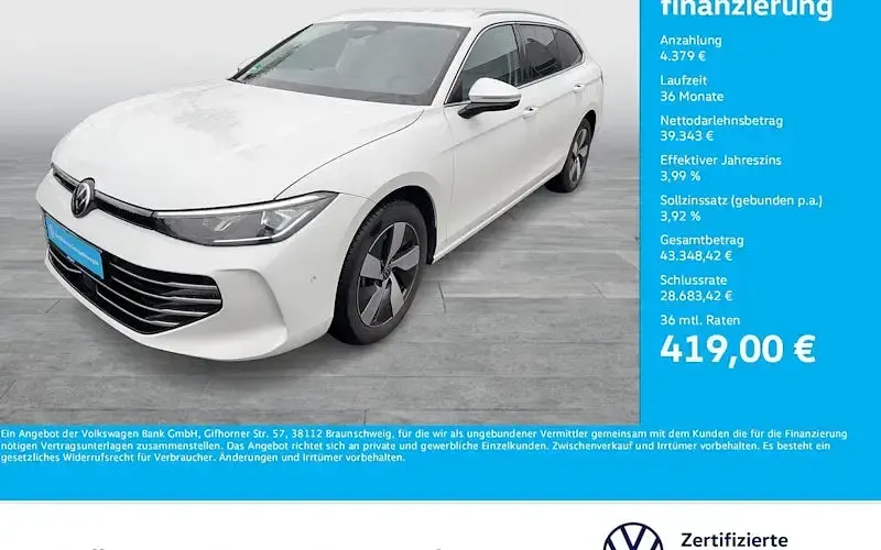 Używany VW Passat Elegance 193 KM (141 kW) 2025 Biały Kombi