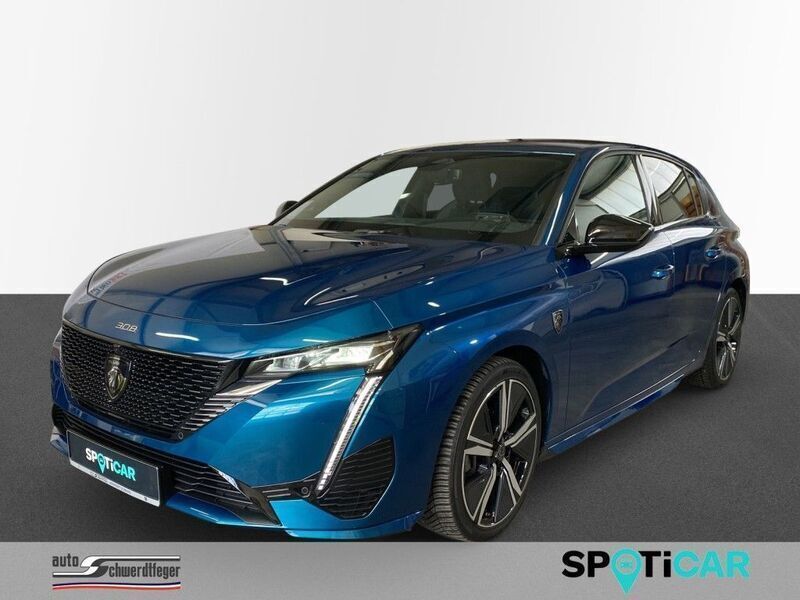 Obsession blau metallic Gebraucht 2024 Peugeot 308 GT Limousine | 23.490 € (Superpreis) - Bild 1/4