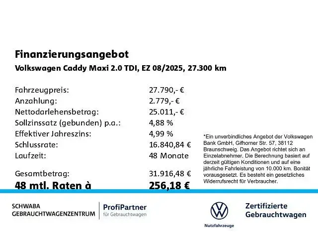 Gebraucht VW Caddy Maxi R 122 PS (89 kW) 2025 Weiß Van / Kleinbus