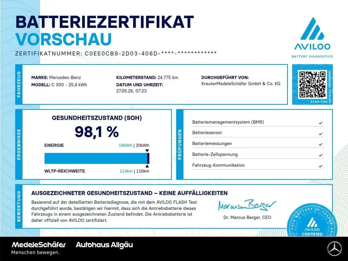 Gebraucht Mercedes C300 AMG 204 PS (150 kW) 2024 Lack sodalithblau Kombi