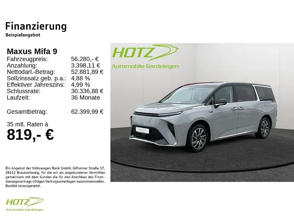 Usata Maxus MIFA 9 180 kW (245 CV) 2024 Nero Monovolume