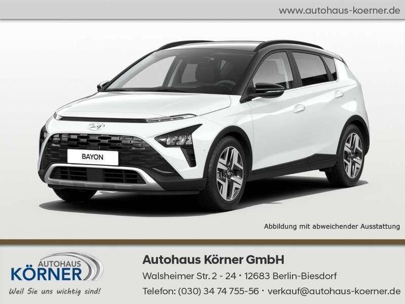 Weiss Gebraucht 2024 Hyundai Bayon Trend SUV | 19.495 € (Superpreis) - Bild 1/3