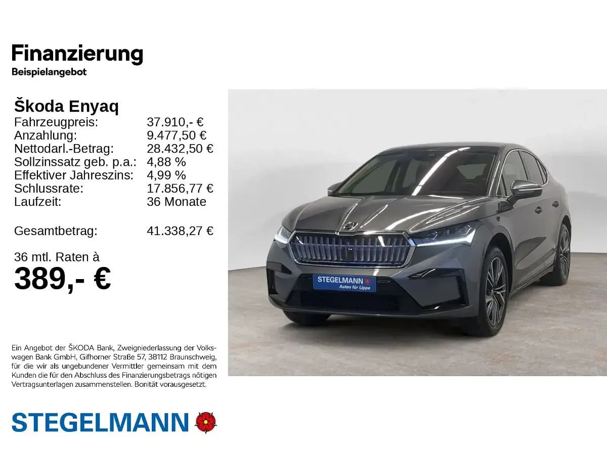 Gebraucht Skoda Enyaq iV Suite 150 kW (204 PS) 2024 Graphite grau metallic met. graphite grau metallic met. SUV