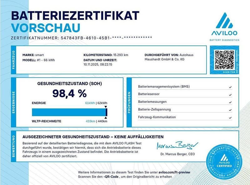 Blau (smart quantum blue metallic (blau)) Gebraucht 2024 Smart #1 Edition #1 SUV | 31.999 € (Fairer Preis) - Bild 1/1