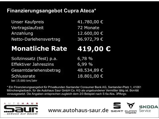 Gebraucht Cupra Ateca VZ 300 PS (220 kW) 2023 Schwarz SUV