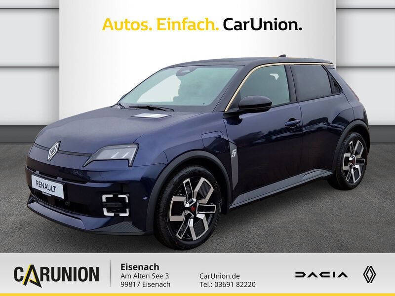 Nachtblau metallic, black pearlschwarz metallic Neu 2024 Renault R5 Komfort Kleinwagen | 36.105 € (Teuer) - Bild 1/4