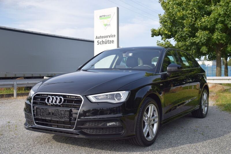 Schwarz Gebraucht 2015 Audi A3 Sportback S-Line Limousine | 11.990 € (Fairer Preis) - Bild 1/4