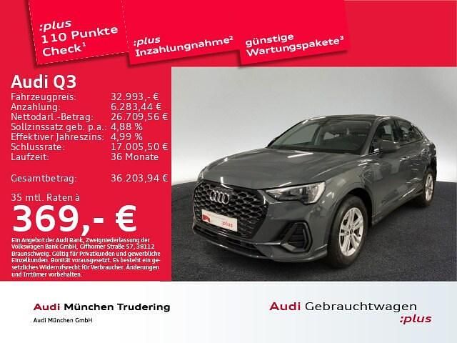 Nanograu metallic Gebraucht 2022 Audi Q3 Sportback Ambiente SUV | 32.993 € (Fairer Preis) - Bild 1/2