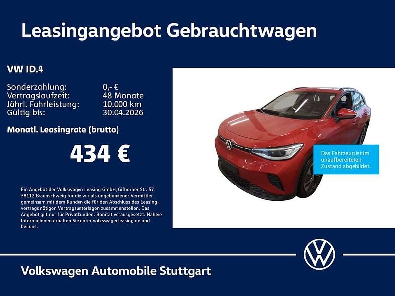 Second-hand VW ID.4 Pro 210 kW (286 CP) 2025 Roșu SUV