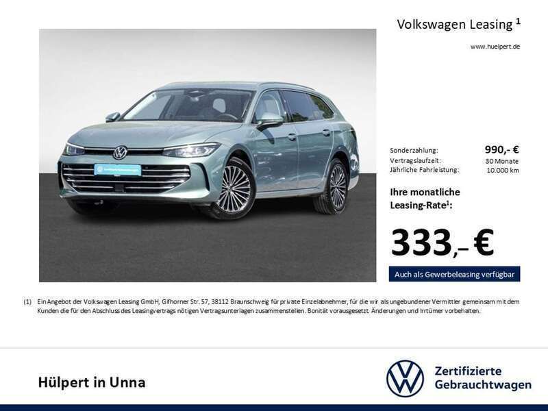 Gebraucht VW Passat Elegance 150 PS (110 kW) 2024 Maripositgrün metallic Kombi