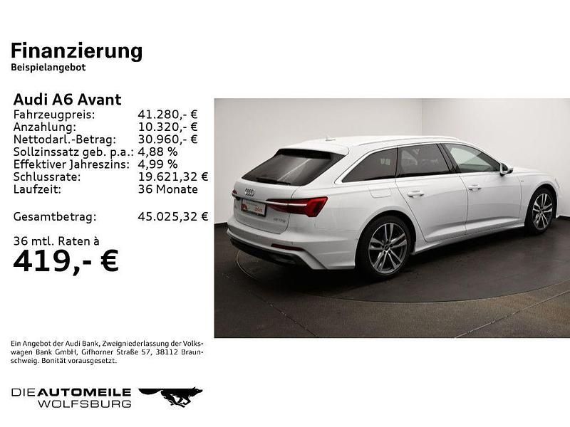 Gebraucht Audi A6 S-Line 265 PS (194 kW) 2023 Gletscherweiß metallic (metallic) Kombi