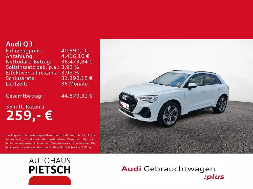 Gebraucht Audi Q3 Ambiente 190 PS (139 kW) 2025 Gletscherweiß metallic SUV