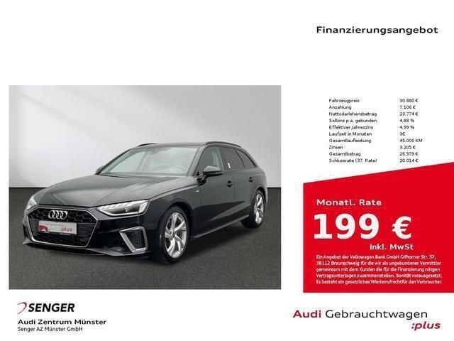 Gebraucht Audi A4 S-Line 150 PS (110 kW) 2022 Mythosschwarz metallic Kombi