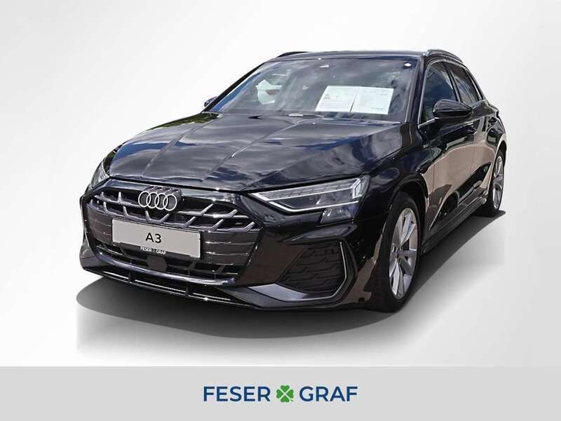 Mythosschwarz metallic Neu 2025 Audi A3 S-Line Limousine | 41.490 € (Fairer Preis) - Bild 1/4