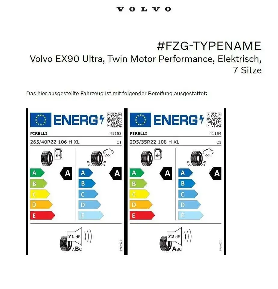 Nouvelle Volvo EX90 Performance 380 kW (517 ch) 2026 Blanc SUV