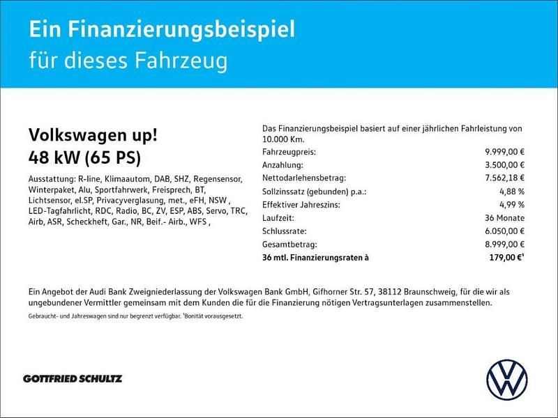 Gebraucht VW up! R-line 65 PS (47 kW) 2022 Weiss Kleinwagen