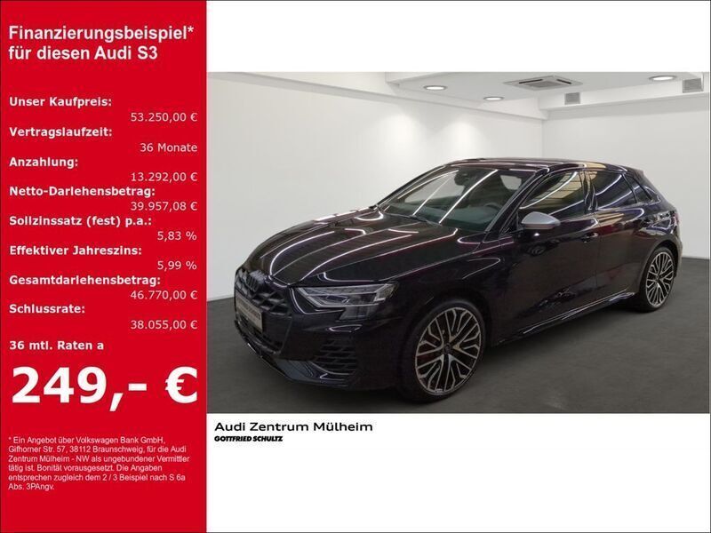 Schwarz Gebraucht 2024 Audi S3 Ambiente Limousine | 53.670 € (Etwas zu teuer) - Bild 1/4