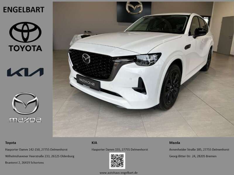 Rhodium white Gebraucht 2024 Mazda CX-60 Homura-Line SUV | 47.995 € (Etwas zu teuer) - Bild 1/4