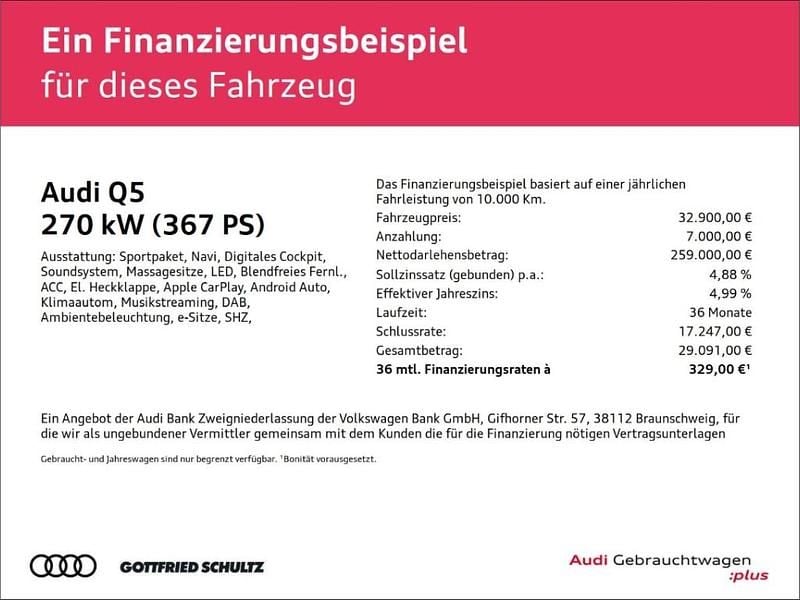 Gebraucht Audi Q5 367 PS (269 kW) 2020 Schwarz SUV