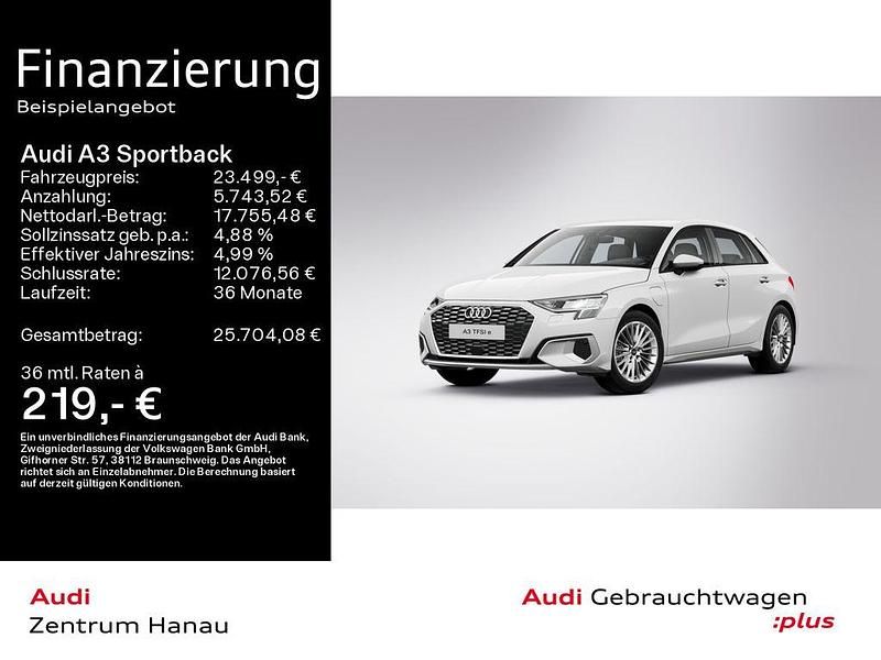 Weiß Gebraucht 2022 Audi A3 Sportback e-tron Advanced Plus Kleinwagen | 23.499 € (Guter Preis) - Bild 1/4