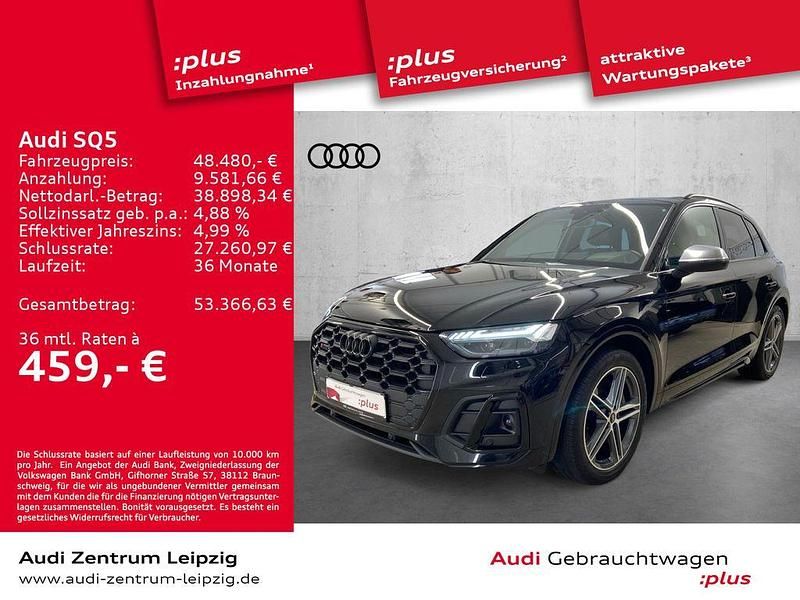 Mythosschwarz metallic Gebraucht 2022 Audi SQ5 Ambiente SUV | 48.480 € (Guter Preis) - Bild 1/3
