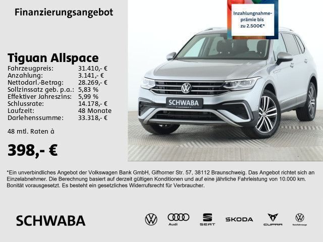 Pyrit silber metallic Gebraucht 2022 VW Tiguan Allspace Elegance SUV | 31.410 € (Guter Preis) - Bild 1/4